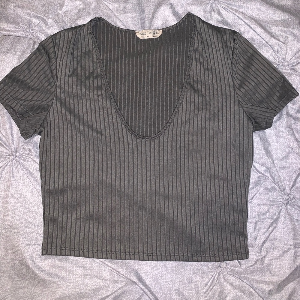 Grey Crop Top Medium